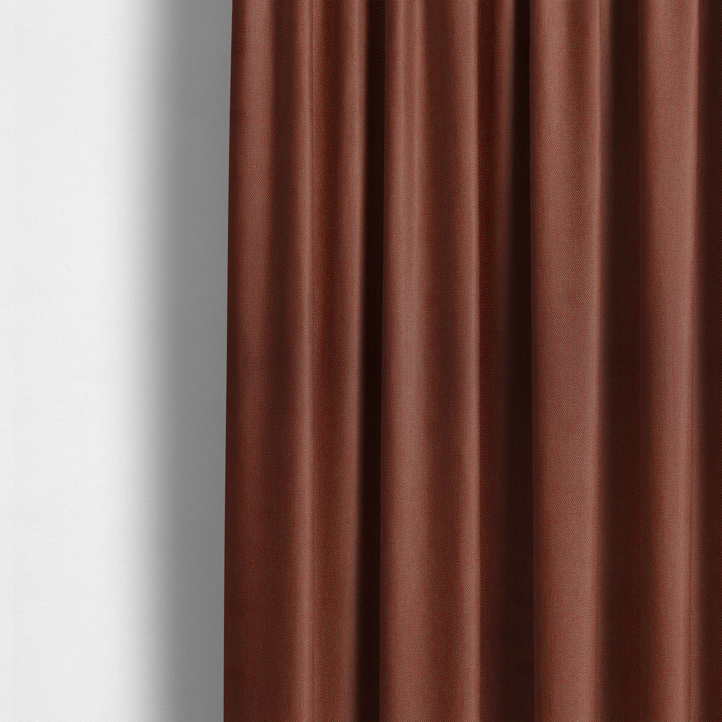 Highland Collection Luxury Soft Like Cotton Plain Red On Brown Colour Chenille Upholstery Fabric JO-282 - Made To Measure Curtains