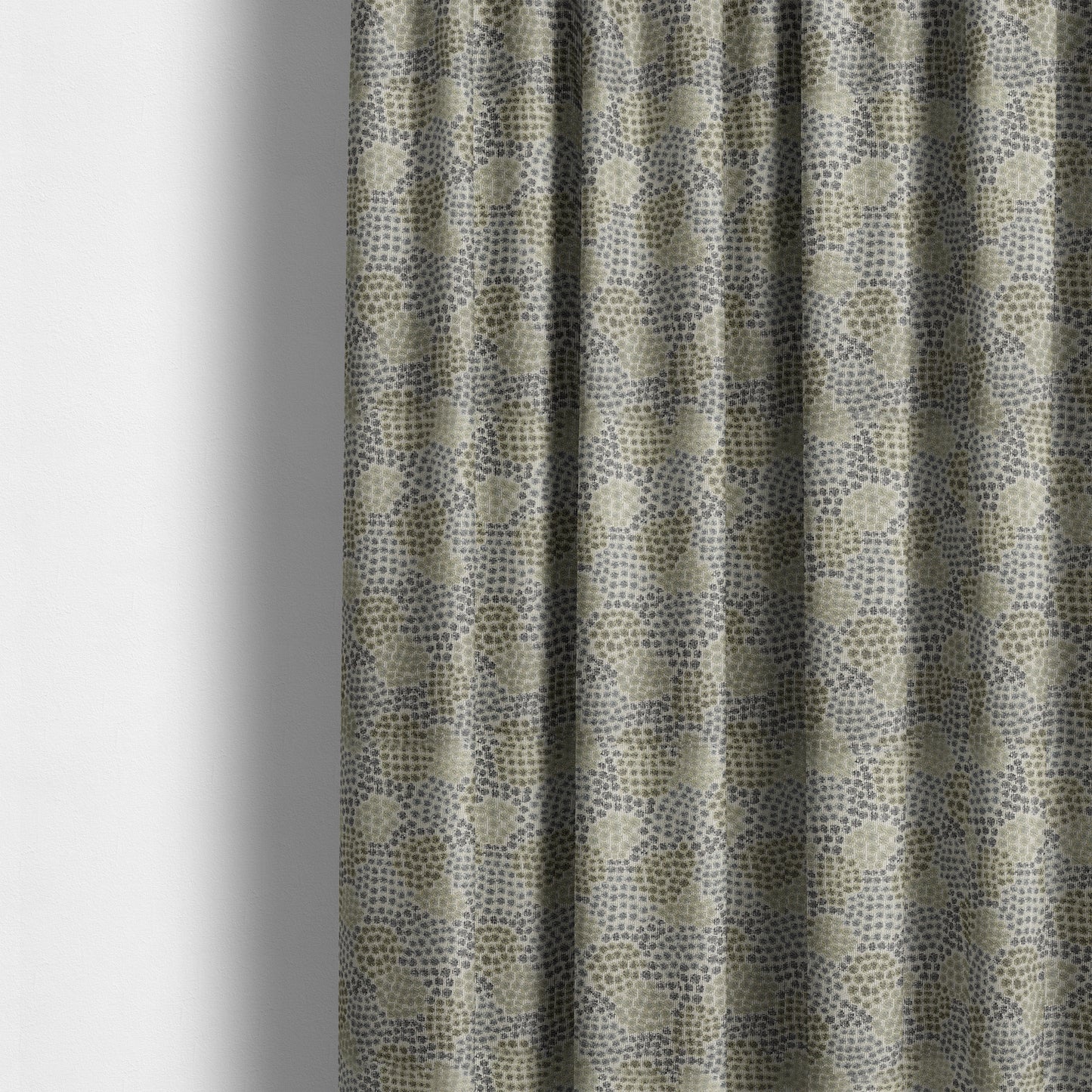 Small Geometric Pattern Light Blue Green Colour Chenille Upholstery Fabric JO-29 - Made To Measure Curtains