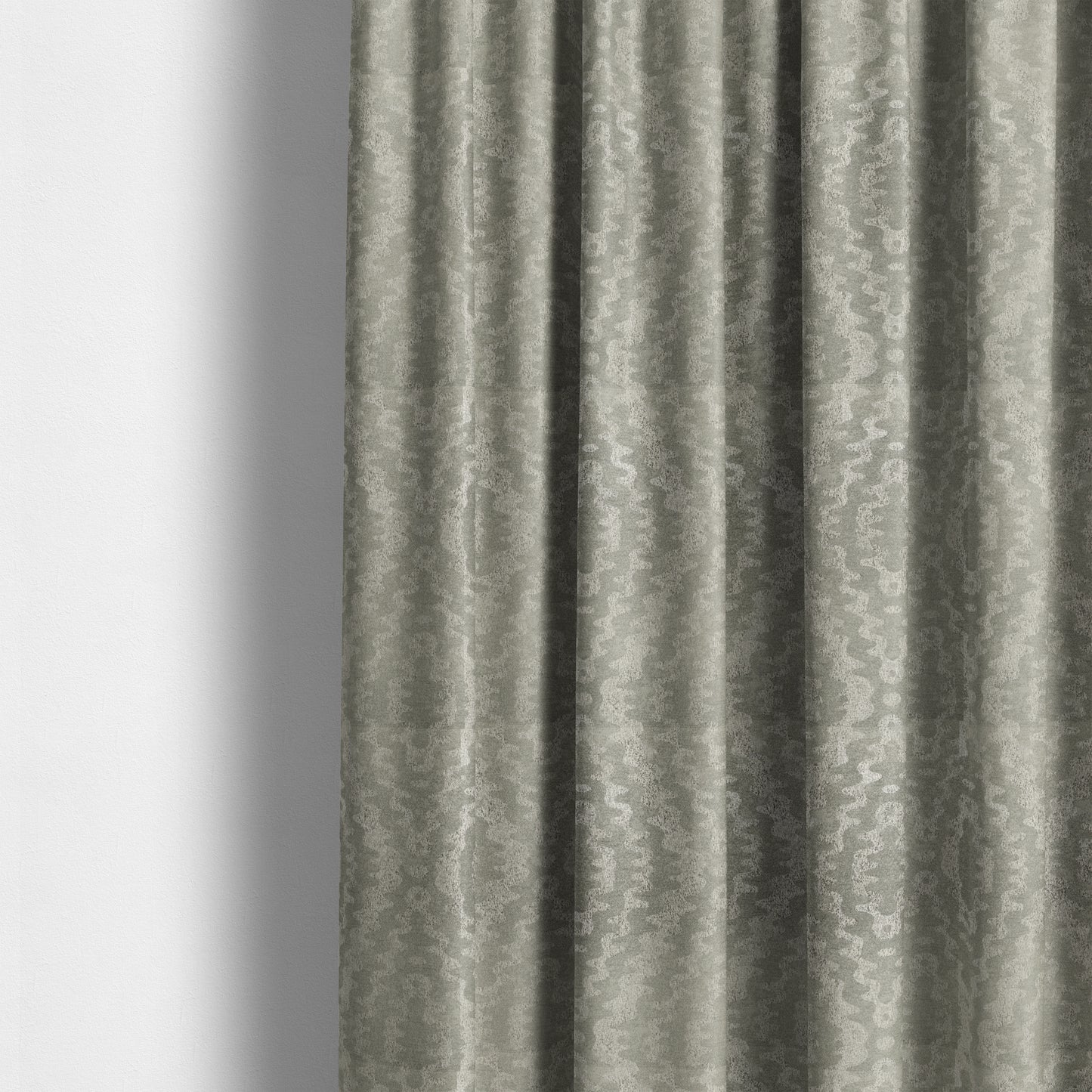 Lomasi Metallic Tones Fabric Silver Grey Colour Zigg Zagg Pattern Furnishing Fabric JO-290 - Made To Measure Curtains