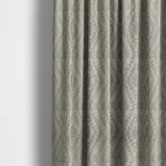 Lomasi Metallic Tones Fabric Silver Grey Colour Zigg Zagg Pattern Furnishing Fabric JO-290 - Made To Measure Curtains