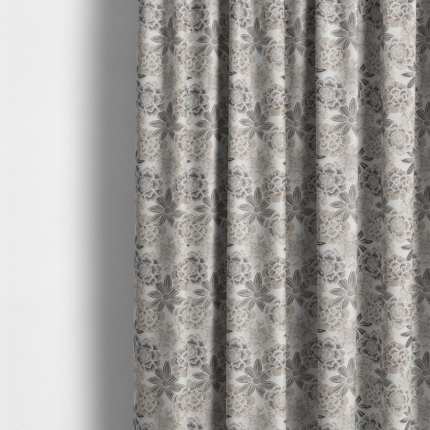 Bloomin Lovely Floral Pattern Collection Brown Woven Quality Upholstery Fabric JO-327 - Made To Measure Curtains