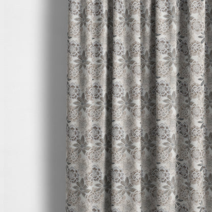 Bloomin Lovely Floral Pattern Collection Brown Woven Quality Upholstery Fabric JO-327 - Made To Measure Curtains