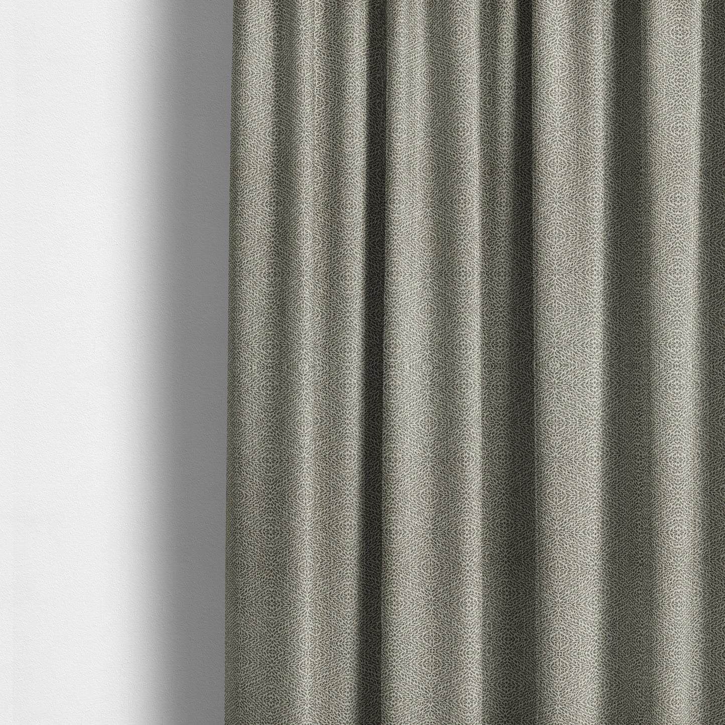 Geometric Diamond Self Pattern Grey Colour Chenille Upholstery Fabric JO-33 - Made To Measure Curtains