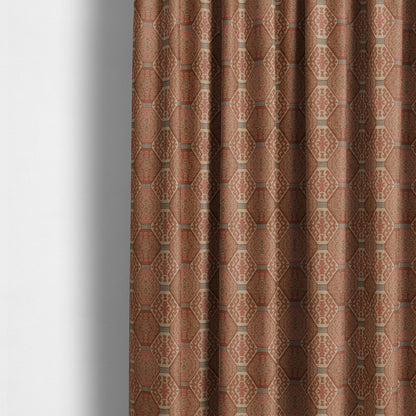 Mirador Medallion Pattern In Pink Colour Interior Fabrics JO-351 - Made To Measure Curtains