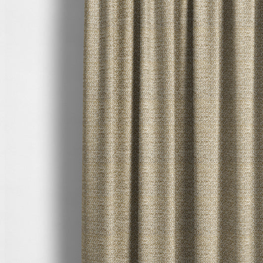 Ella Trellis Small Motif Design Gold Yellow Colour Woven Jacquard Upholstery Fabrics JO-366 - Made To Measure Curtains