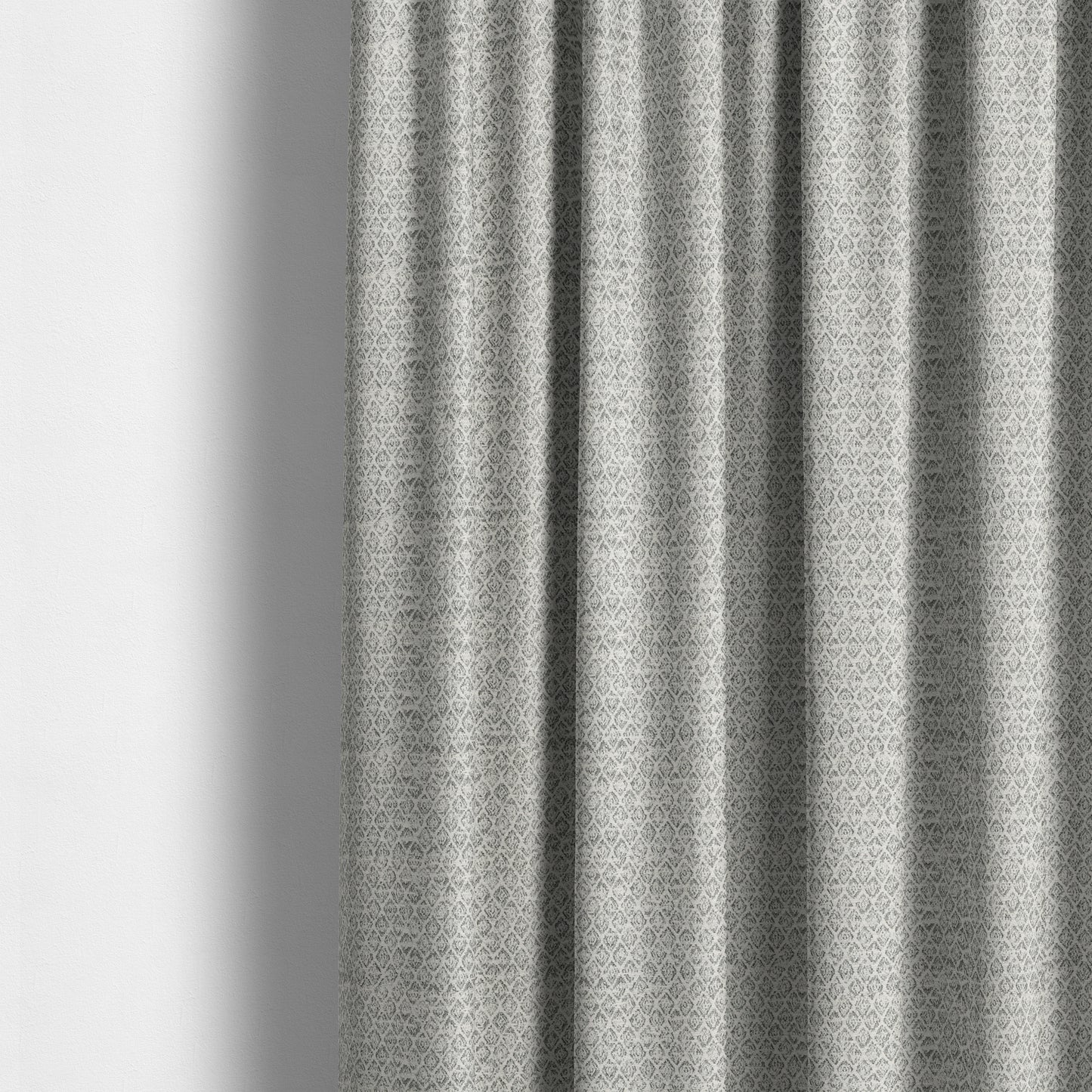 Ella Trellis Small Motif Design Grey Colour Woven Jacquard Upholstery Fabrics JO-368 - Made To Measure Curtains