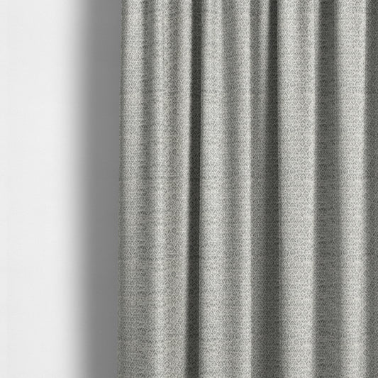 Ella Trellis Small Motif Design Grey Colour Woven Jacquard Upholstery Fabrics JO-368 - Made To Measure Curtains