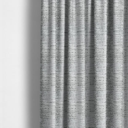 Incanti White Grey Mist Pattern Soft Woven Chenille Upholstery Fabric JO-41 - Made To Measure Curtains