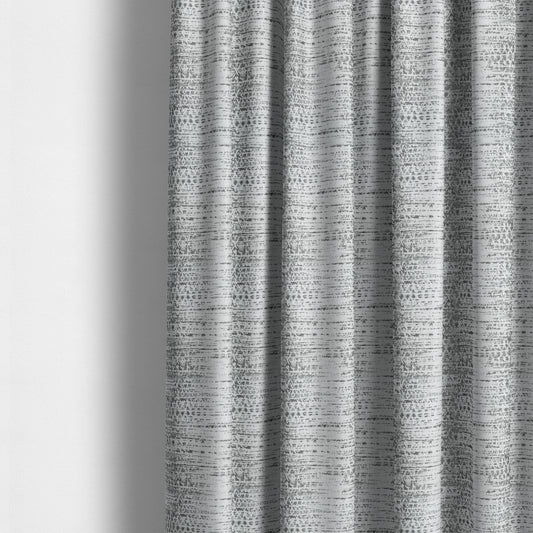 Incanti White Grey Mist Pattern Soft Woven Chenille Upholstery Fabric JO-41 - Made To Measure Curtains