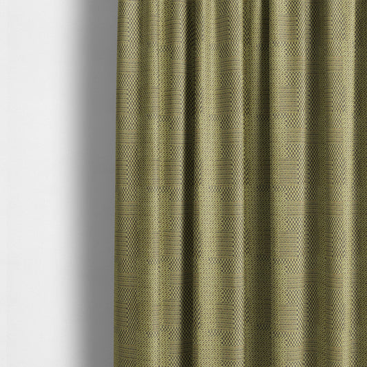 Voyage Of Gingham Geometric Patch Pattern In Green Colour Woven Soft Chenille Upholstery Fabric JO-442 - Made To Measure Curtains