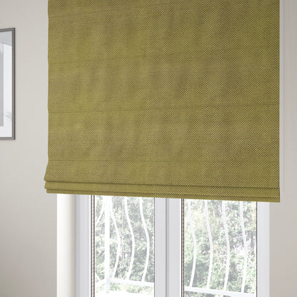 Voyage Of Small Falling Leaf Pattern In Green Colour Woven Soft Chenille Upholstery Fabric JO-445 - Roman Blinds