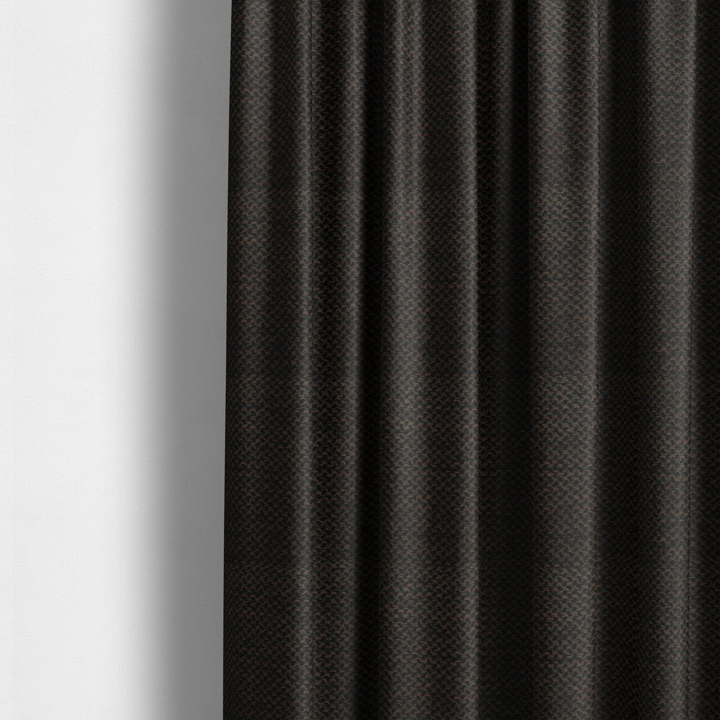 Voyage Of Small Falling Leaf Pattern In Black Colour Woven Soft Chenille Upholstery Fabric JO-446 - Made To Measure Curtains