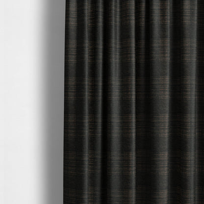 Voyage Of Checked Pattern In Black Colour Woven Soft Chenille Upholstery Fabric JO-449 - Made To Measure Curtains