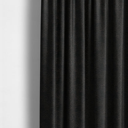 Voyage Of Floral Pattern In Black Colour Woven Soft Chenille Upholstery Fabric JO-452 - Made To Measure Curtains