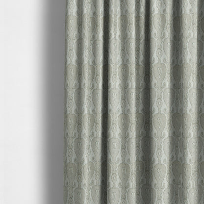 Atmosfera Woven Fabric Traditional Hourglass Pattern In Grey Colour Interior Fabric JO-460 - Made To Measure Curtains