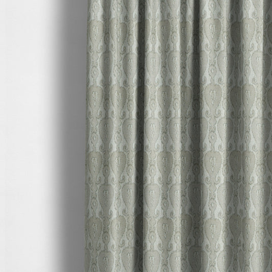 Atmosfera Woven Fabric Traditional Hourglass Pattern In Grey Colour Interior Fabric JO-460 - Made To Measure Curtains