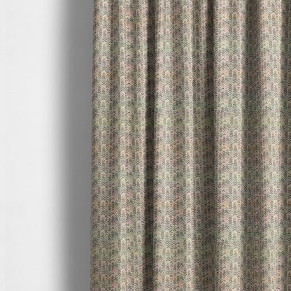 Madagascar Small Motifs Geometric Pink Green Colour Pattern Interior Fabrics JO-466 - Made To Measure Curtains