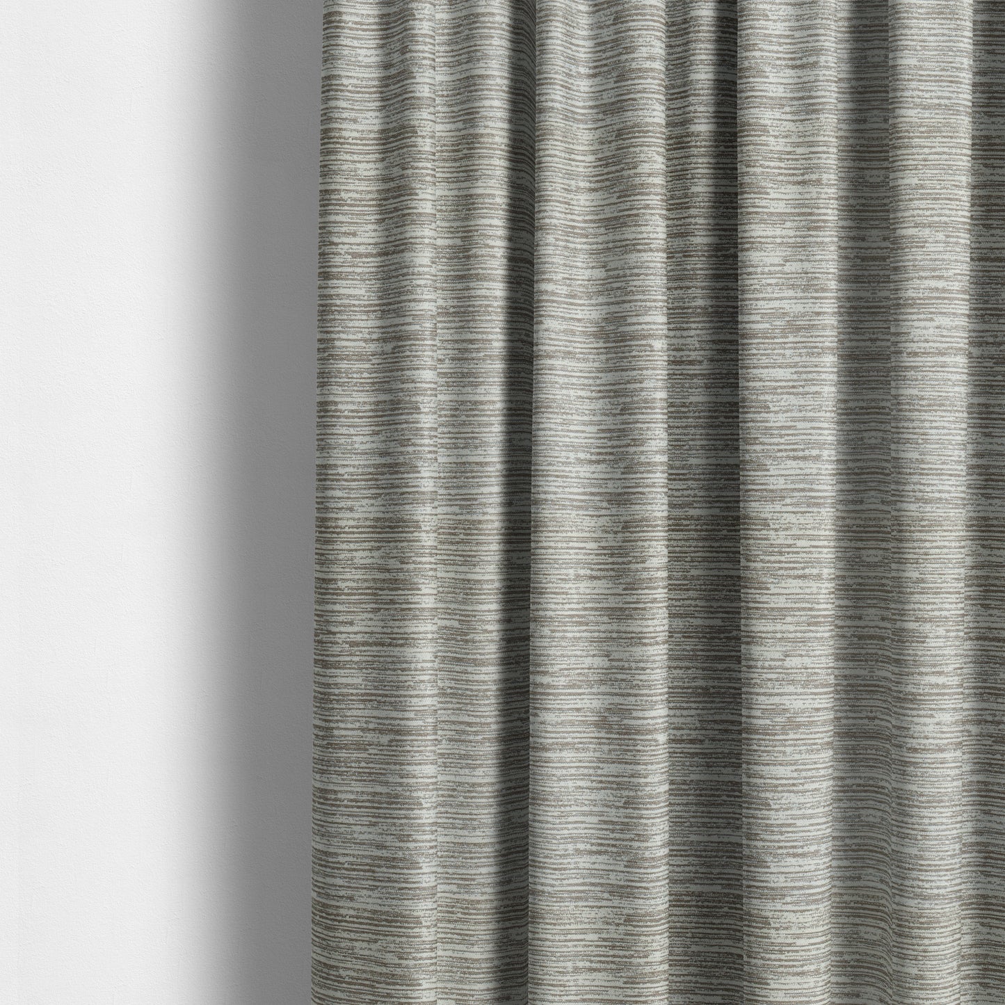 Marlow Woven Designer Airbrush Striped Pattern In Cream Brown Interior Fabric JO-472 - Made To Measure Curtains