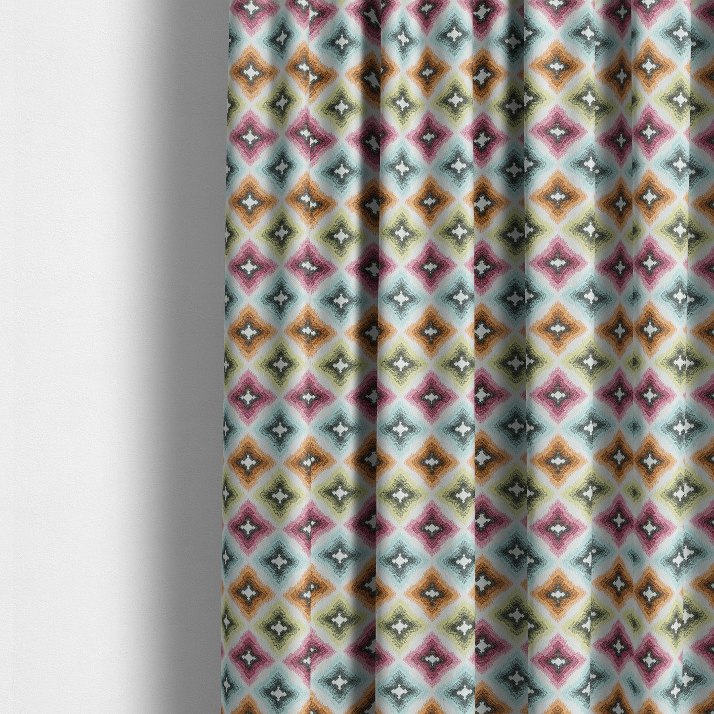 Carnival Living Fabric Collection Multi Colour Geometric Pattern Upholstery Curtains Fabric JO-473 - Made To Measure Curtains