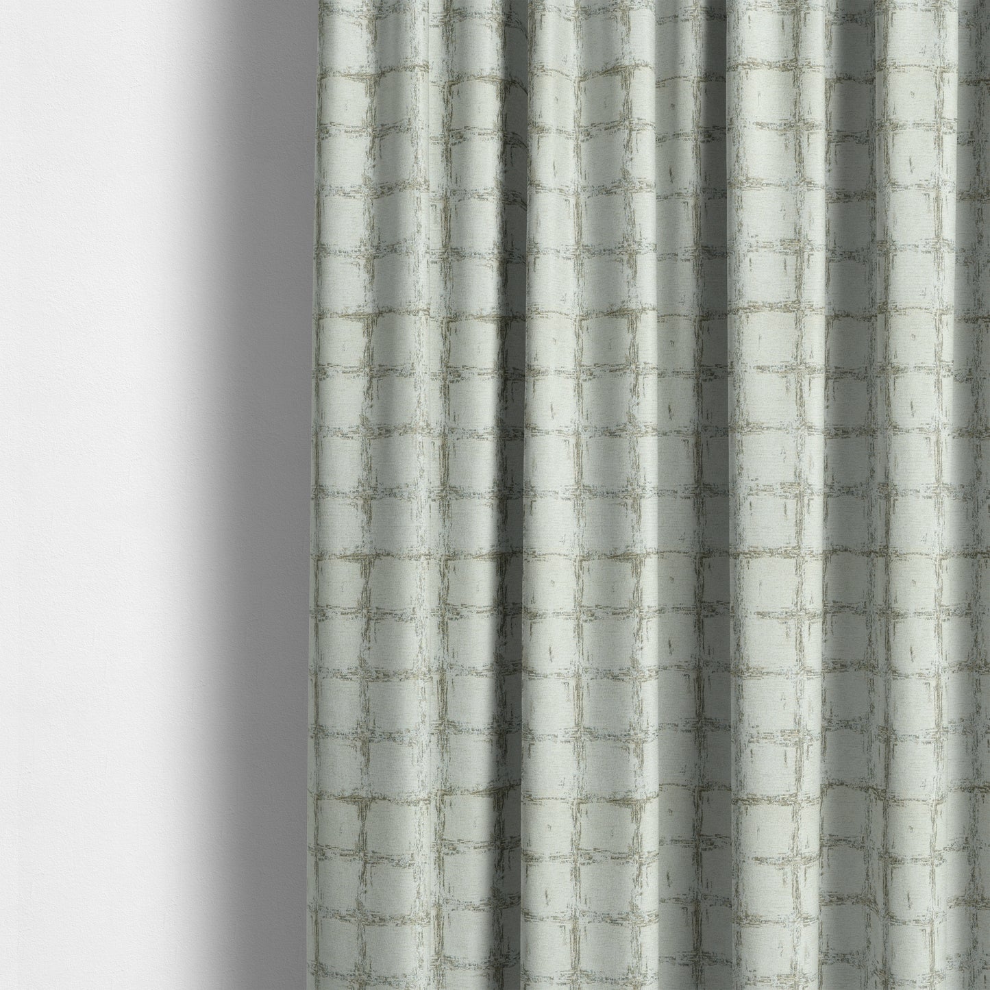 Atmosfera Woven Fabric Abstract Square Pattern In White Beige Colour Interior Fabric JO-477 - Made To Measure Curtains