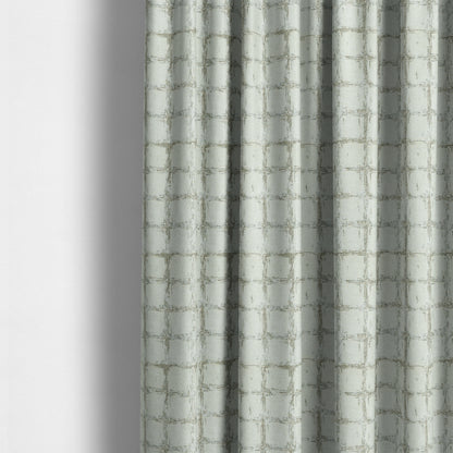 Atmosfera Woven Fabric Abstract Square Pattern In White Beige Colour Interior Fabric JO-477 - Made To Measure Curtains