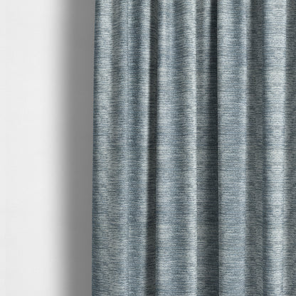 Ella Pattern Interior Fabric In White Blue Colour Woven Soft Chenille Fabric JO-478 - Made To Measure Curtains