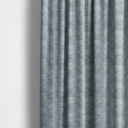 Ella Pattern Interior Fabric In White Blue Colour Woven Soft Chenille Fabric JO-478 - Made To Measure Curtains