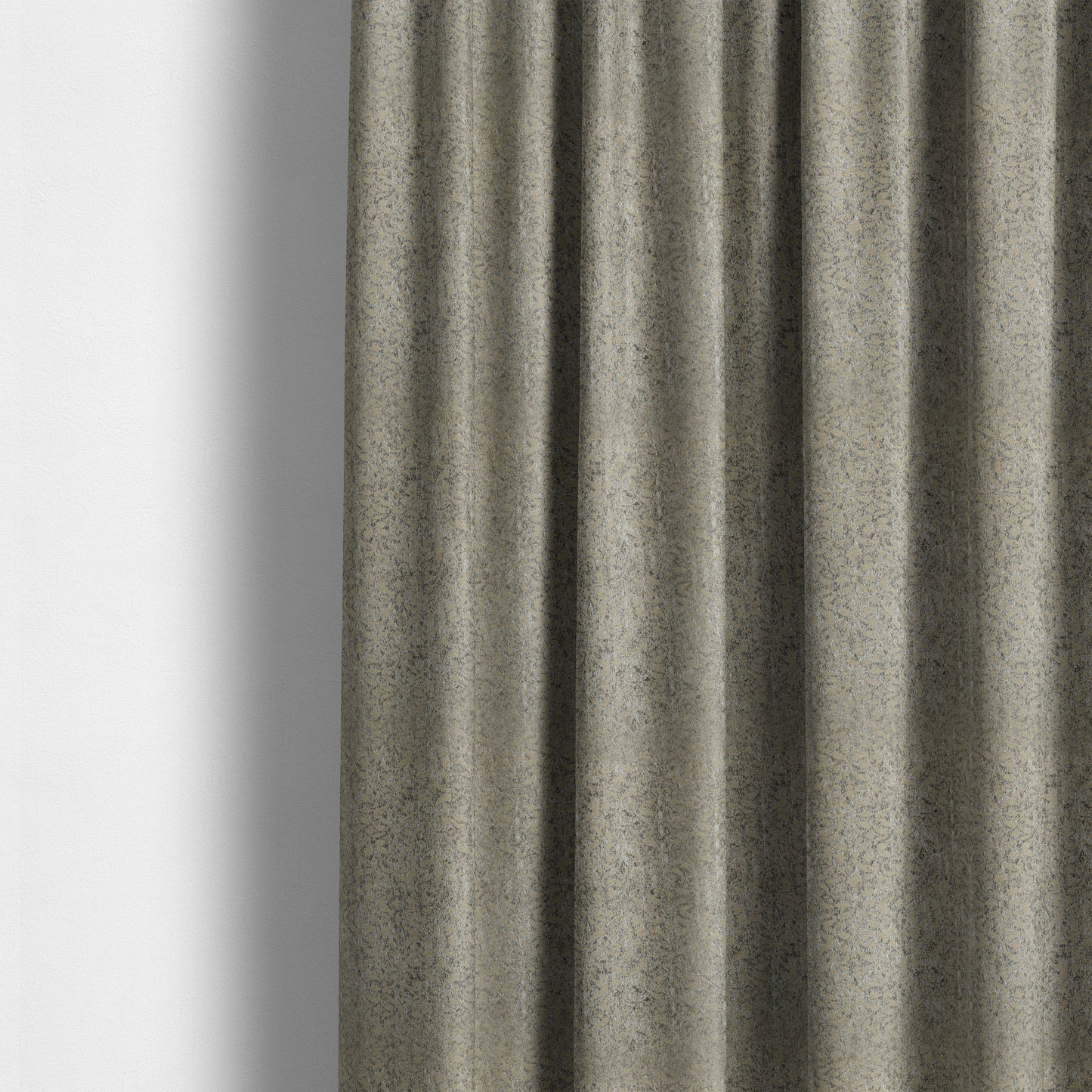 Beige Silver Grey Coloured Small Medallion Pattern Soft Chenille Upholstery Fabric JO-488 - Made To Measure Curtains