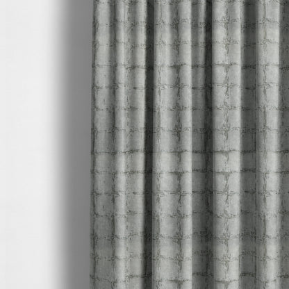 Atmosfera Woven Fabric Abstract Square Pattern In Grey Colour Interior Fabric JO-495 - Made To Measure Curtains