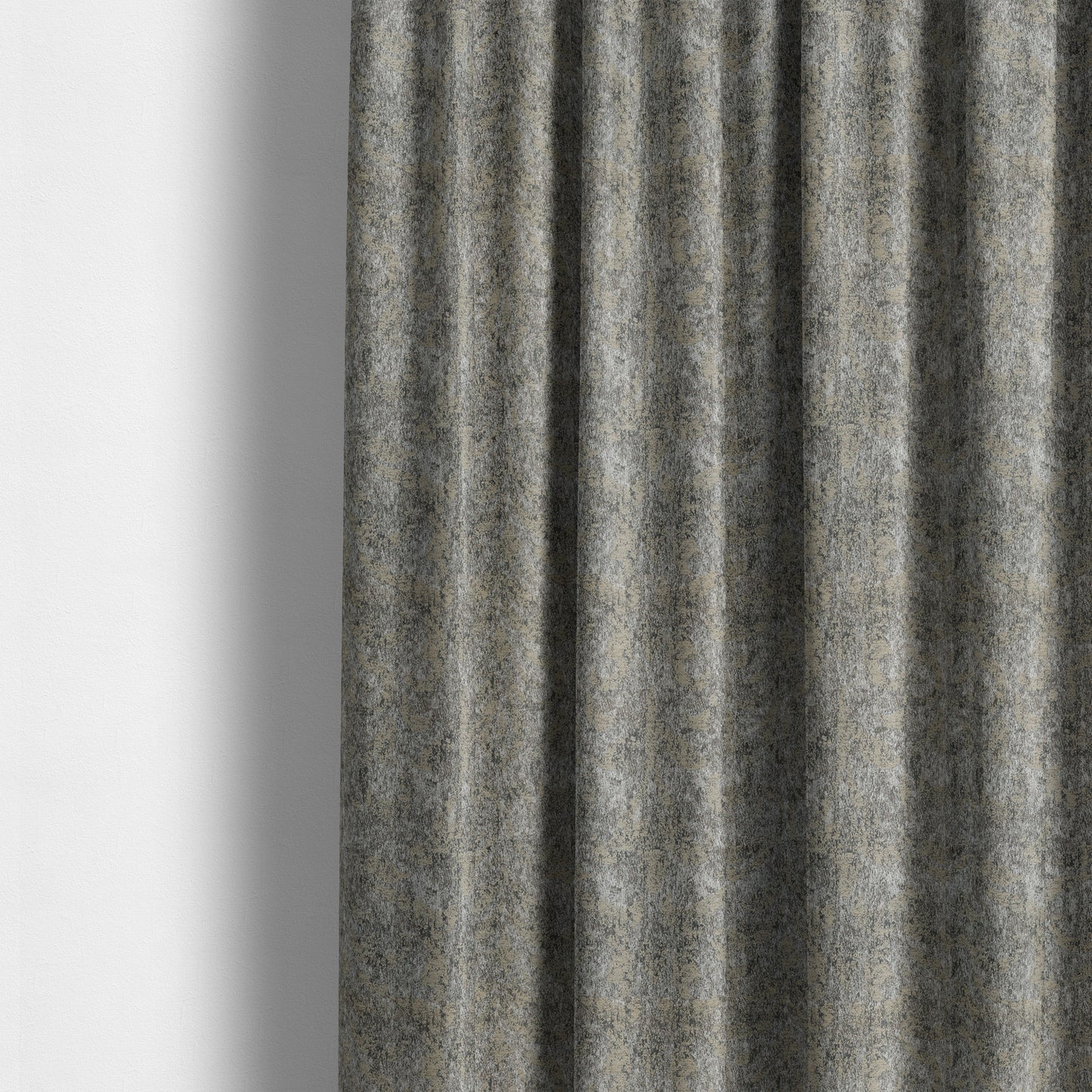 Beige Silver Grey Coloured Medallion Pattern Soft Chenille Upholstery Fabric JO-501 - Made To Measure Curtains