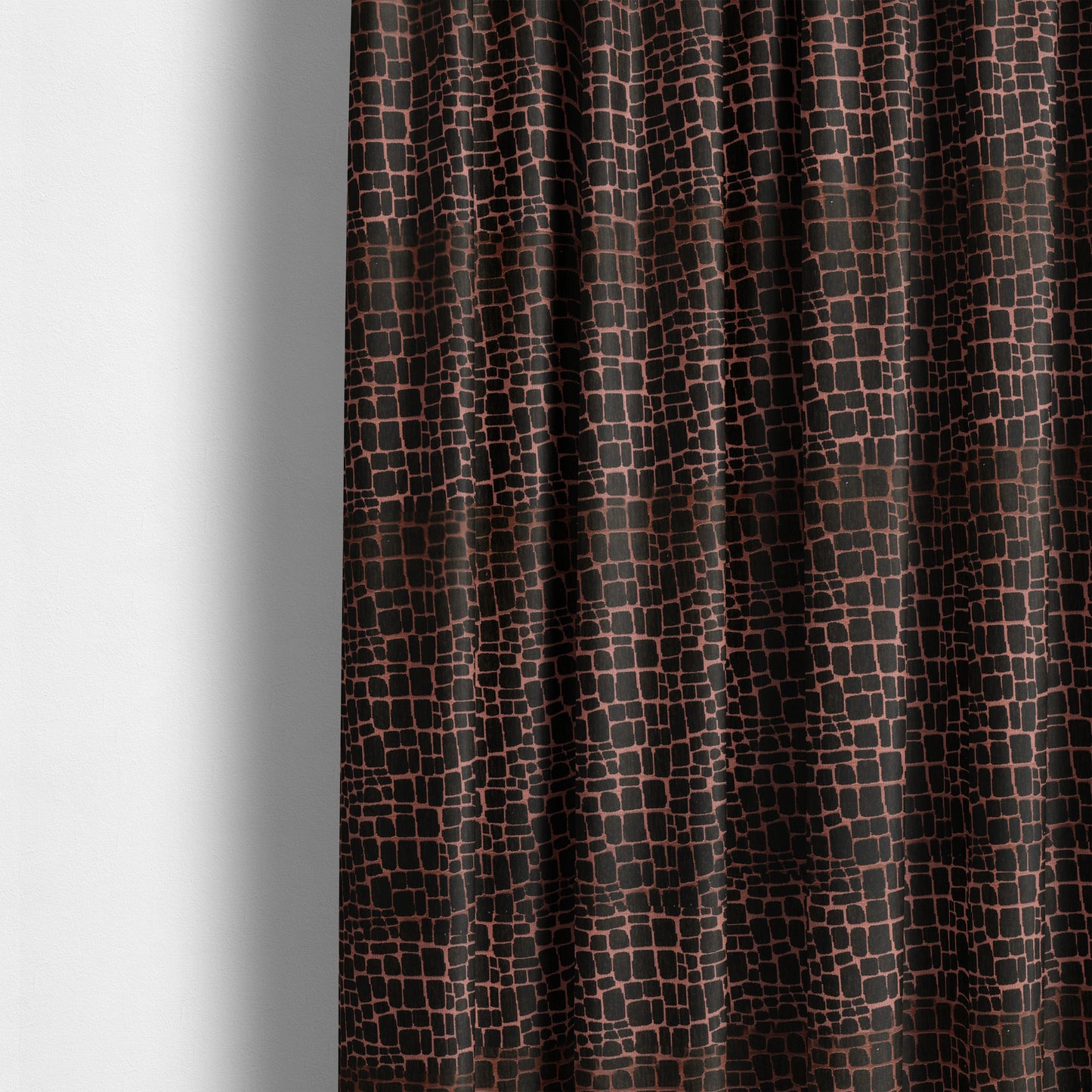 Vegas Brown Bronze Shine Effect Geometric Pebble Pattern Soft Chenille Upholstery Fabric JO-51 - Made To Measure Curtains