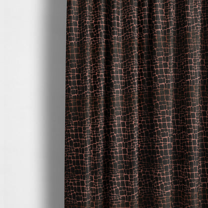 Vegas Brown Bronze Shine Effect Geometric Pebble Pattern Soft Chenille Upholstery Fabric JO-51 - Made To Measure Curtains