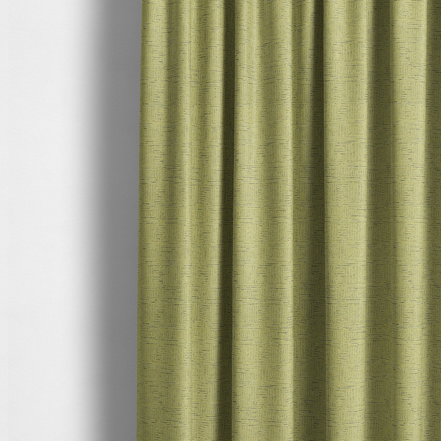 Piccadilly Collection Gingham Pattern Woven Upholstery Green Chenille Fabric JO-518 - Made To Measure Curtains