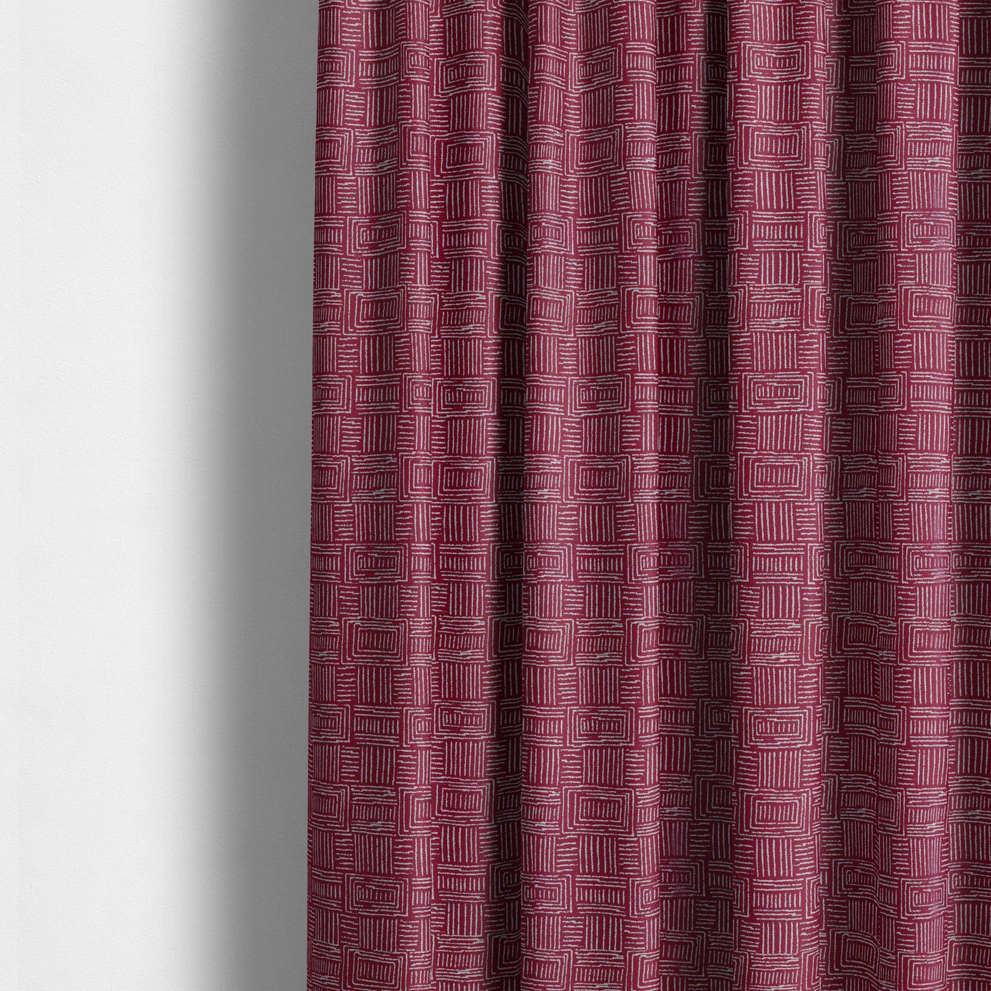 Piccadilly Collection Gingham Pattern Woven Upholstery Pink Chenille Fabric JO-521 - Made To Measure Curtains