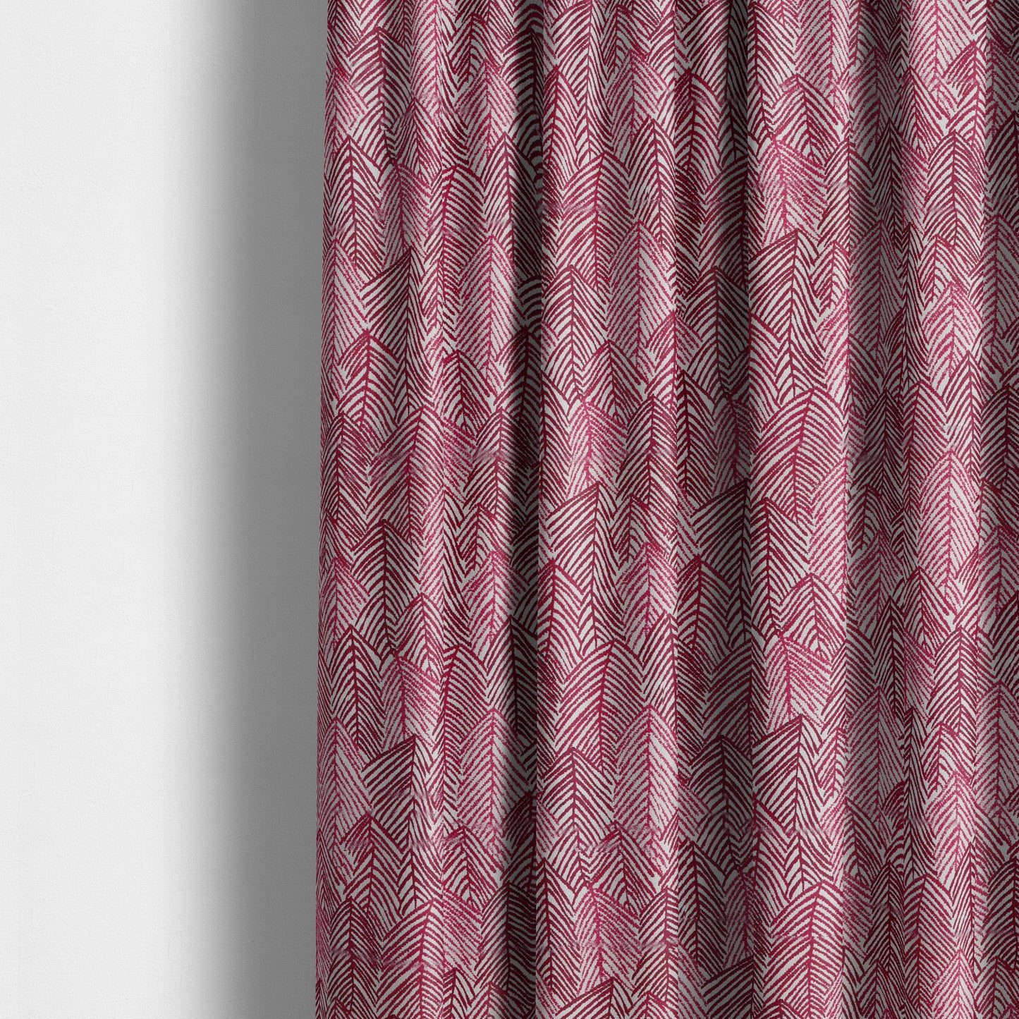 Piccadilly Collection Leaf Floral Pattern Woven Upholstery Pink Chenille Fabric JO-528 - Made To Measure Curtains