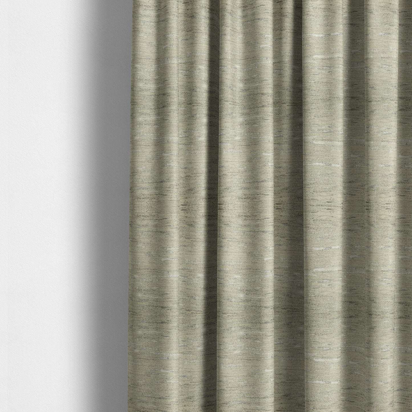 Beige Silver Grey Coloured Airbrush Stroke Pattern Soft Chenille Upholstery Fabric JO-55 - Made To Measure Curtains