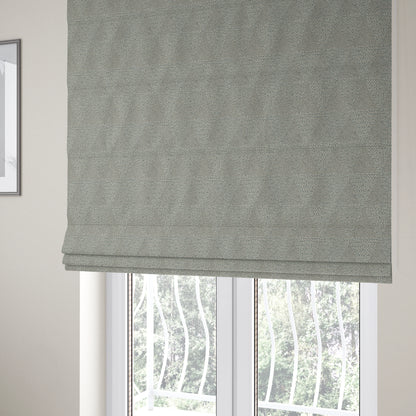 Piccadilly Collection Geometric Triangle Pattern Woven Upholstery Silver Grey Chenille Fabric JO-562 - Roman Blinds