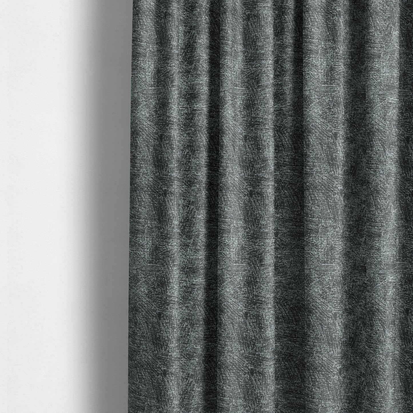 Bakari Semi Plain Woven Upholstery Chenille Fabric In Charcoal Grey Colour JO-565 - Made To Measure Curtains