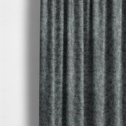 Bakari Semi Plain Woven Upholstery Chenille Fabric In Charcoal Grey Colour JO-565 - Made To Measure Curtains