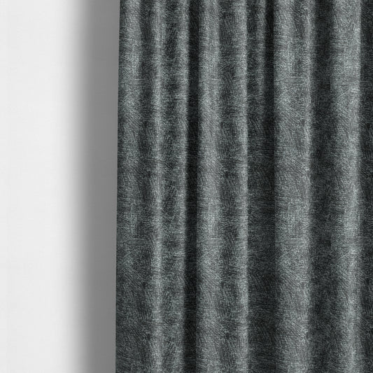 Bakari Semi Plain Woven Upholstery Chenille Fabric In Charcoal Grey Colour JO-565 - Made To Measure Curtains