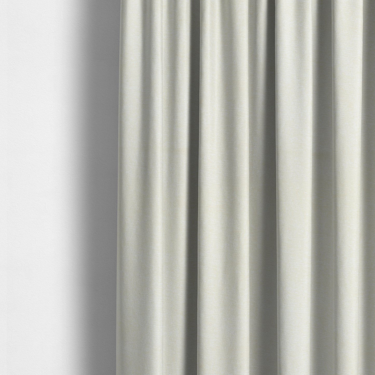 Bakari Semi Plain Woven Upholstery Chenille Fabric In Cream Colour JO-567 - Made To Measure Curtains