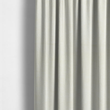 Bakari Semi Plain Woven Upholstery Chenille Fabric In Cream Colour JO-567 - Made To Measure Curtains