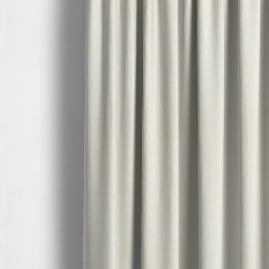 Bakari Semi Plain Woven Upholstery Chenille Fabric In Cream Colour JO-567 - Made To Measure Curtains