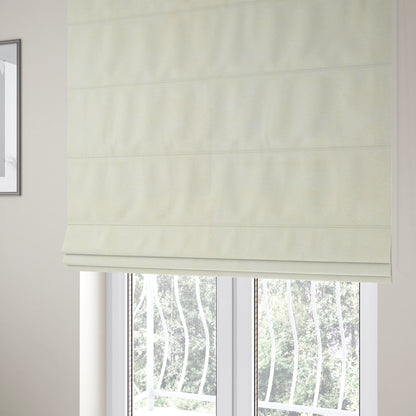 Bakari Semi Plain Woven Upholstery Chenille Fabric In Cream Colour JO-567 - Roman Blinds