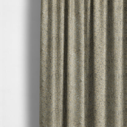 Beige Silver Grey Coloured Medallion Pattern Soft Chenille Upholstery Fabric JO-594 - Made To Measure Curtains