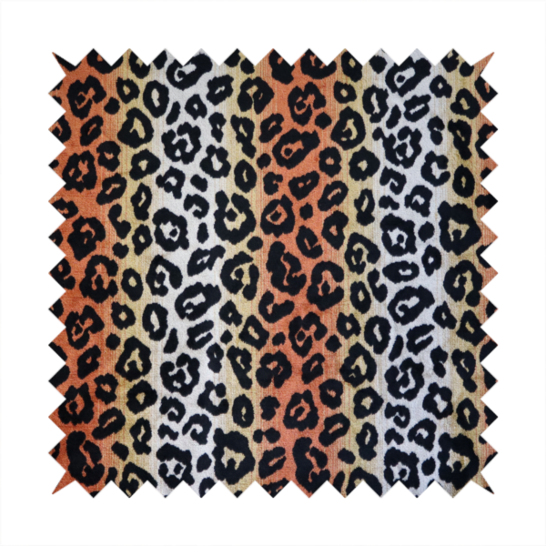 Ziani Designer Leapord Inspired Pattern Velvet In Orange Black Colour JO-597 - Handmade Cushions