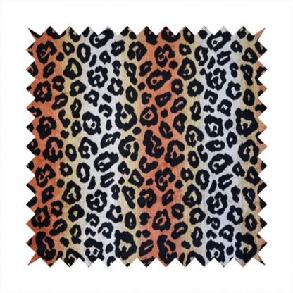 Ziani Designer Leapord Inspired Pattern Velvet In Orange Black Colour JO-597 - Handmade Cushions
