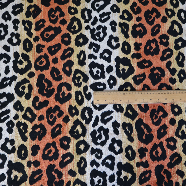 Ziani Designer Leapord Inspired Pattern Velvet In Orange Black Colour JO-597 - Handmade Cushions