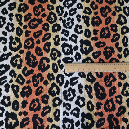 Ziani Designer Leapord Inspired Pattern Velvet In Orange Black Colour JO-597 - Handmade Cushions