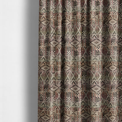 Madagascar Traditional Pattern Geometric Multicolour Interior Fabrics JO-599 - Made To Measure Curtains